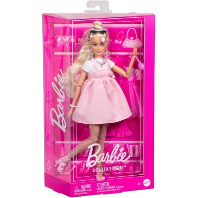 Barbie Deluxe Style N.3 con Abito Barbiecore Rosa Pastello e Capelli Biondi