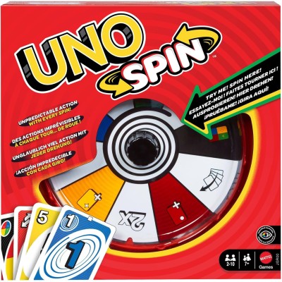 Mattel Games UNO Spin - Gioco da Tavolo con Ruota Girevole