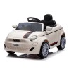 Fiat 500e 12V con Sedile in Pelle Bianca