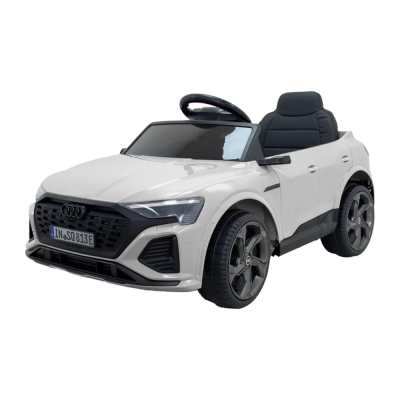 RSQ8 Etron 12V con Sedile in Pelle Bianca