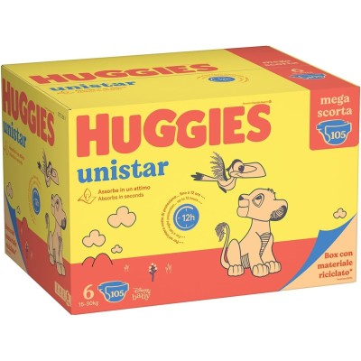 Pannolini Huggies® Unistar Taglia 6 (15-30 kg)
