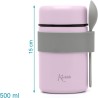Kiokids Thermos 500ml Lavanda con Cucchiaino
