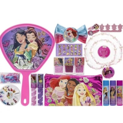 Set Make Up con Specchio Luminoso ed Accessori Disney Princess