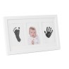 Kit Cornice Foto Tripla Jane con Inchiostro per Impronte di Mano e Piede
