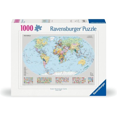 Mappamondo Politico Ravensburger - Puzzle 1000 Pezzi