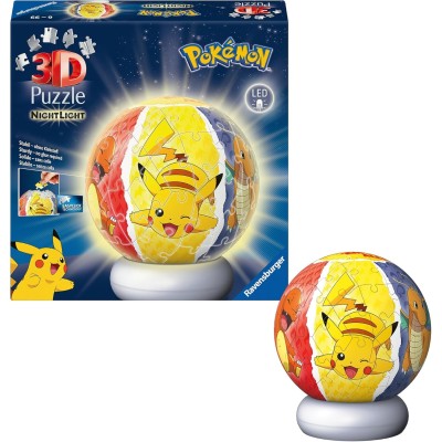 Ravensburger Puzzle 3D 74 pezzi - Pokémon Ball Nightlight