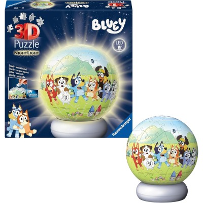 Ravensburger Palla Puzzle 3D 72 pezzi - Lampada Notturna Bluey