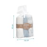 Set di 3 Mussole Blu e Bianche con Stampa Aerei 70x70 cm