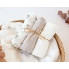 Kiokids Set di 3 Mussole Grigio, Bianco e Stampa Topolini 70x70 cm