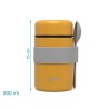 Termos per Pappe in Acciaio Inossidabile Color Senape con Cucchiaio da 500ml