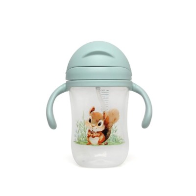 Tazza di Apprendimento Scoiattolo con Manici Salvia 300ml