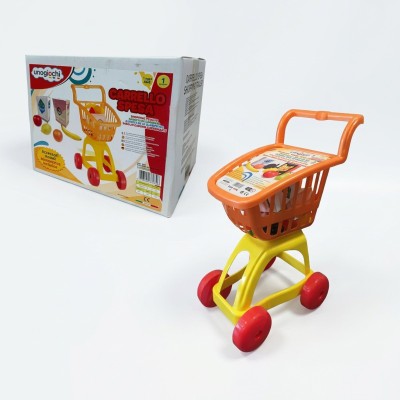Carrello della Spesa con Alimenti e Accessori