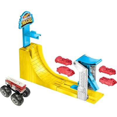 Hot Wheels Monster Trucks Sprung Blaster - Veicolo con Meccanismo di Lancio
