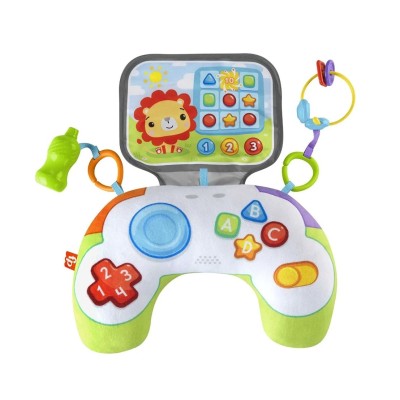 Fisher-Price Cuscino Baby Tummy Time Gamer - Giocattolo Sensoriale per Neonati