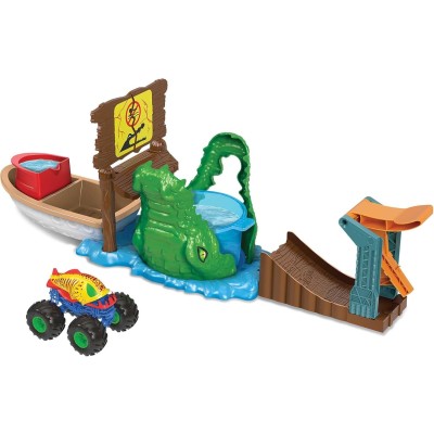 Hot Wheels Monster Trucks Palude del Coccodrillo Playset