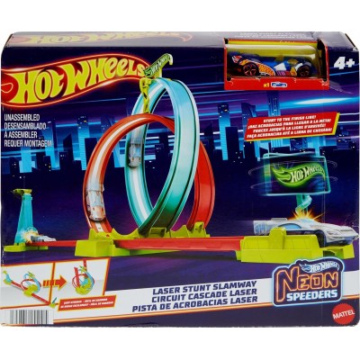 Hot Wheels Neon Speeders Laser Stunt Slamway