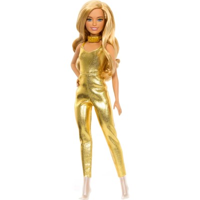 Barbie Fashionistas #222 - Edizione 65° Anniversario con Tuta Dorata e Accessori