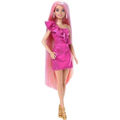 Barbie Super Chioma: Bambola con Capelli Lunghissimi Color Arcobaleno e Accessori per lo Styling