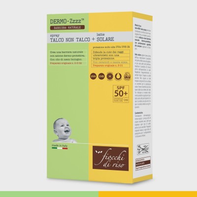 Kit Spray Talco NON Talco + Latte Solare 50+ Fiocchi di Riso