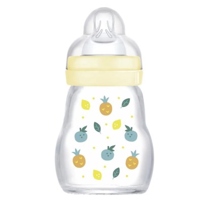 Biberon Feel Good in Vetro 170 ml con Tettarella Misura 1 Neutro - MAM