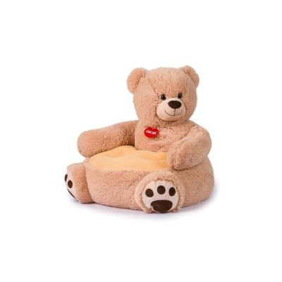 Poltroncina in Peluche Orso Beige 50 cm - Comfort e Sicurezza per Bambini