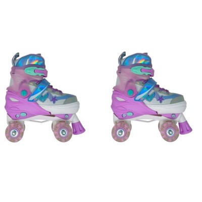 Pattini a rotelle Mermaid Quad con ruote LED, taglia 34-37