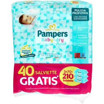 Pampers Baby Fresh Formula Esclusiva 3x70 Salviettine