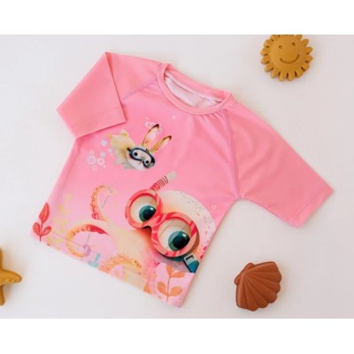 Costume da Bagno Antivento UPF50+ per Bambina di 24 Mesi - Design Ocean Dreams
