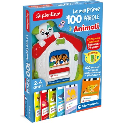 Sapientino Clementoni Le Mie Prime 100 Parole - Animali | Gioco Educativo Bilingue