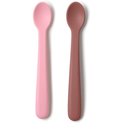 Cucchiaino Ergonomico per Svezzamento Muchmellow Rosa Rosso