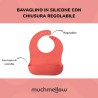 Muchmellow Set Pappa: Ciotola, Cucchiaio e Bavaglino Arancione