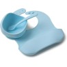 Muchmellow Set Pappa: Ciotola, Cucchiaio e Bavaglino Azzurro