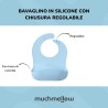 Muchmellow Set Pappa: Ciotola, Cucchiaio e Bavaglino Azzurro