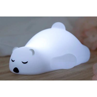 Luce Notturna Ricaricabile Orso Polare Kiokids - Sicura e Adorabile