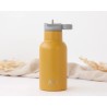 Bottiglia in Acciaio Inossidabile con Cannuccia 350ml Senape - Kiokids