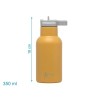Bottiglia in Acciaio Inossidabile con Cannuccia 350ml Senape - Kiokids