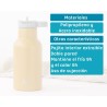 Bottiglia in Acciaio Inossidabile con Cannuccia 350ml Senape - Kiokids