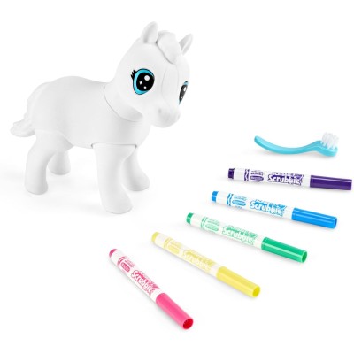 Crayola Washimals Jumbo Pets – Big Evie, Cavallina da Colorare Lavare e Ricolorare