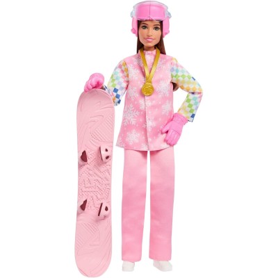 Barbie Carriera - Snowboarder con Giacca Rosa