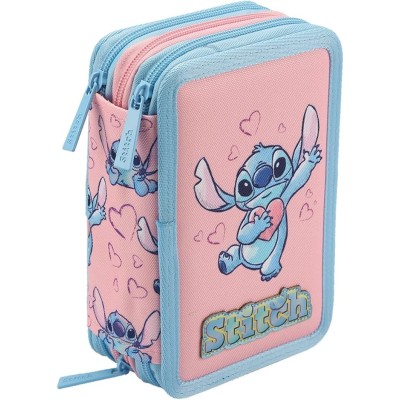 Astuccio 3 Zip Stitch Maricart: Completo e Colorato per la Scuola