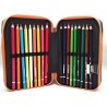 Astuccio Triplo Stumble Guys con 44 Pezzi: Matite, Pennarelli, Forbici e Accessori