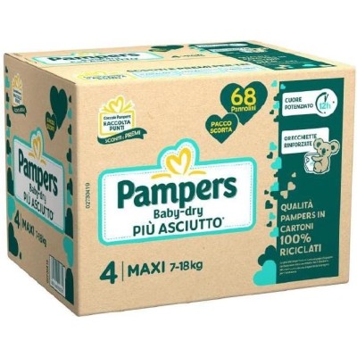 Pampers Babydry Quadri TG.4 7-18KG 68PZ
