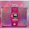 Beauty Case Trucco Bambini 46 Pezzi – Valigetta Make-Up in Alluminio Rosa Effetto Coccodrillo