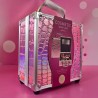 Mini Beauty Case Trucco Bambini – Valigetta Make-Up Compatta in Alluminio Rosa Effetto Coccodrillo