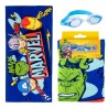 Asciugamano Set Occhialini Nuoto Avengers