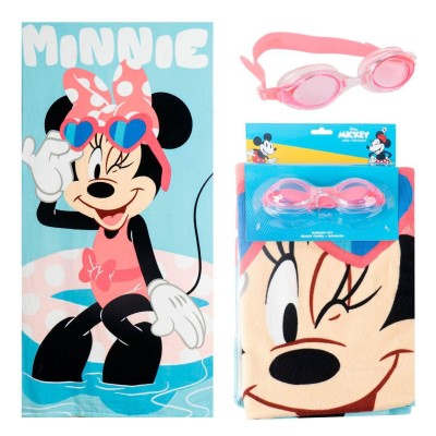 Asciugamano Set Occhialini Nuoto Minnie