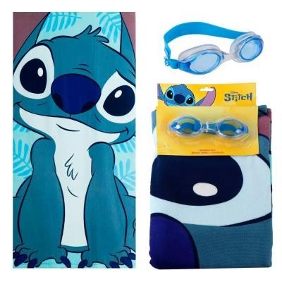 Asciugamano Set Occhialini Nuoto Stitch