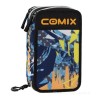 Astuccio Scuola Corredo 3 Zip WBS 20 Mix Blu Arancio Comix 75036MB