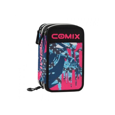 Astuccio 3 Zip Comix WBS 2.0 Mix Pink: Materiale Scolastico Completo