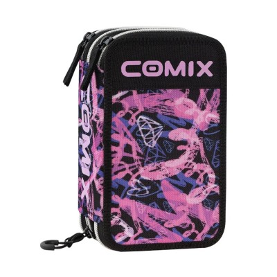 Astuccio Scuola Comix WBS 2.0 Princess 3 Zip con Corredo Completo